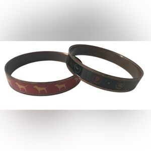 Victoria Secret PINK Two Bangles Red and Green Bracelet Vintage